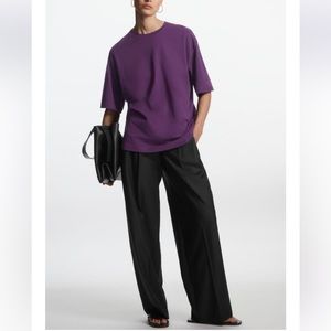 COS oversized dark purple tshirt